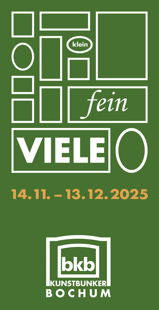 Einladung zur Ausstellung "Klein, Fein, Viele des Bochumer Künstlerbundes im Kunstbunker
