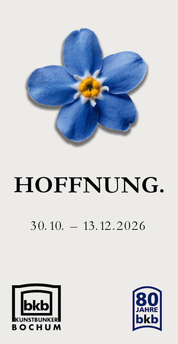 Cover der Einladungskarte zu der Ausstellung "Hoffnung" des bkb